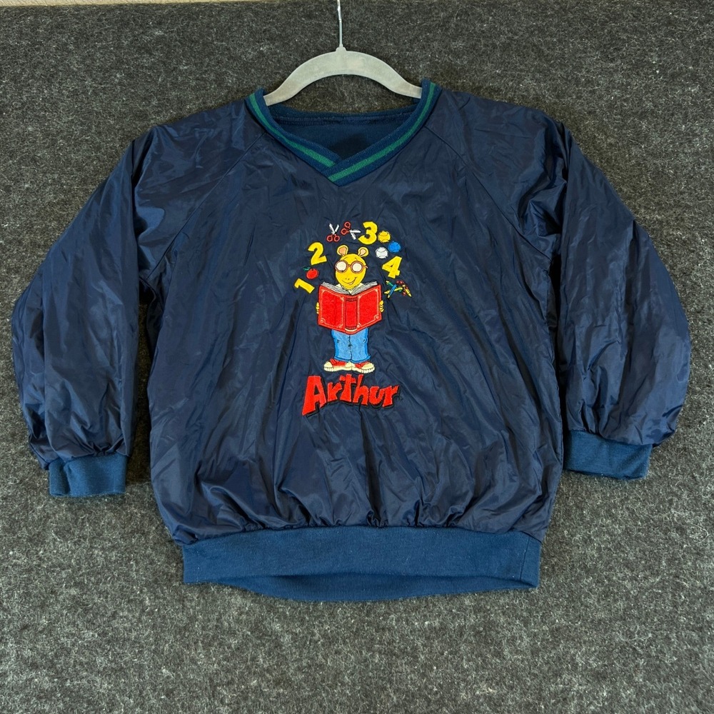 Vintage 90s Arthur PBS Kids 4T Windbreaker Jacket Baby Boys Jacket Character 5T
